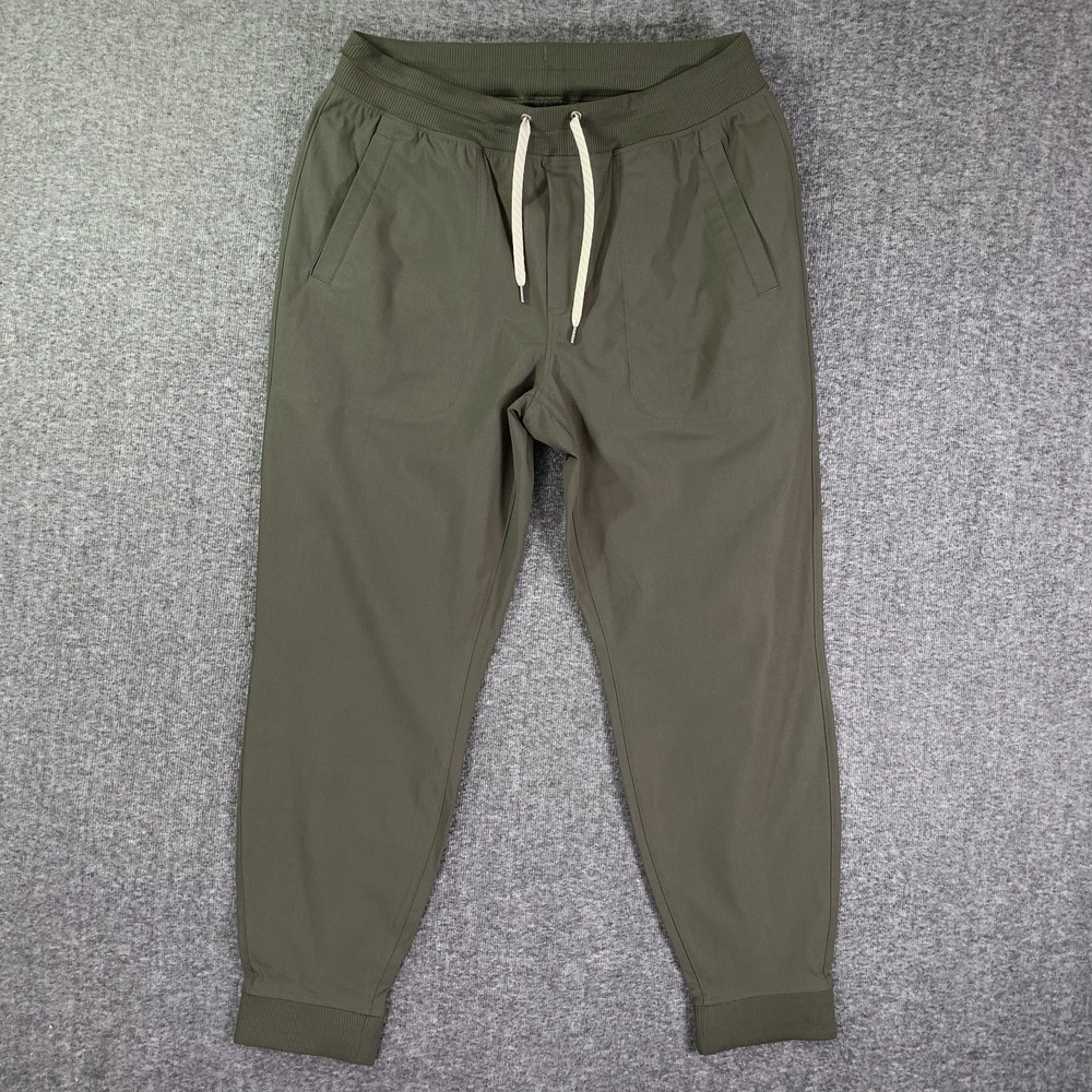 Vuori Meta Joggers Men Extra Large Green Stretch Drawstring Athleisure Modern